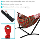 Sunnydaze Brazilian Double Hammock with Stand and Carrying Case