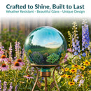 Sunnydaze 10-Inch Outdoor Glass Gazing Globe for Garden