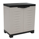 Sunnydaze Plastic Garage Storage Cabinet with Adjustable Shelf - Gray