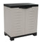 Sunnydaze Plastic Garage Storage Cabinet with Adjustable Shelf - Gray