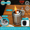 Sunnydaze Tabletop Smokeless Fire Pit with Travel Bag and Poker