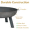 Sunnydaze Rustic Cast Iron Fire Pit Bowl with Stand