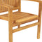 Sunnydaze Teak Wood Stackable Outdoor Patio Dining Chair