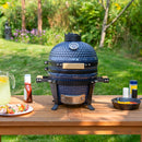 Sunnydaze Kamado Portable Charcoal Grill and Smoker with Stand