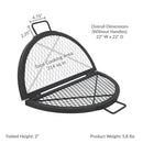 Sunnydaze Round Folding Camping Grill Grate