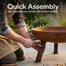 Sunnydaze Cast Iron Heavy Duty Fire Pit for Outside