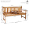 Sunnydaze Meranti Wood Outdoor Occasional Bench with Teak Oil Finish