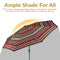 Sunnydaze 9' Solar LED Outdoor Patio Umbrella with Tilt and Crank