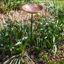 Sunnydaze Standing Hand-Hammered Copper Bird Bath or Bird Feeder