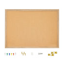 Sunnydaze Framed Cork Bulletin Board with Pushpins - 47.25" x 35.5"