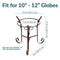 Sunnydaze Black Steel Traditional Style Gazing Globe Stand - 9"