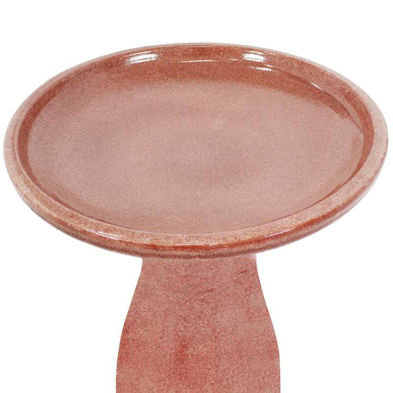 Aerial of bird bath bowl of the lava bird bath.