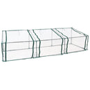 Sunnydaze Slanted Mini Cloche Greenhouse with Zippered Doors - Clear