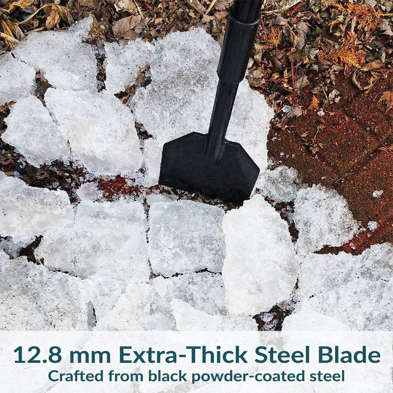 CASL Brands Steel Shock-Absorbing Driveway Ice Scraper with Extra-Thick Blade