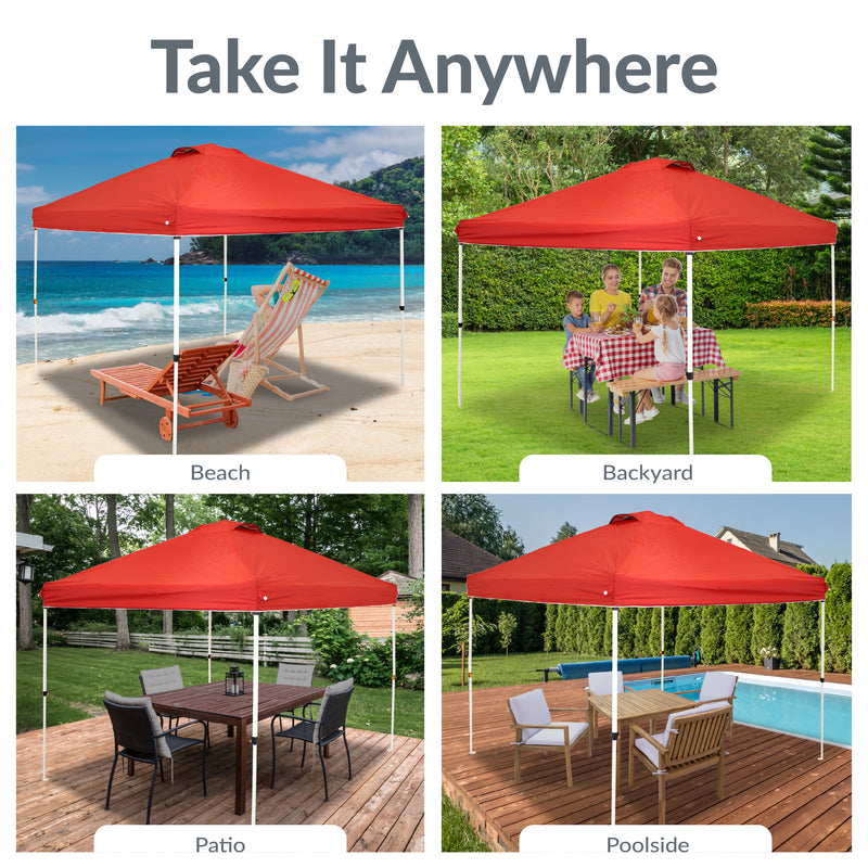 Sunnydaze Premium Oxford Fabric Pop-Up Canopy Shade with Vent