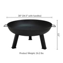 Sunnydaze Cast Iron Heavy Duty Fire Pit for Outside