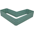 Sunnydaze Galvanized Steel L-Shaped Raised Garden Bed