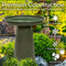 Sunnydaze Gleeful Garden Metal Outdoor Bird Bath - UV-Resistant Finish
