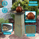 Sunnydaze Decorative Orb Slate Outdoor Water Fountain - 38" H