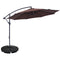 Sunnydaze 10' Offset Patio Umbrella with Cantilever and Cross Base