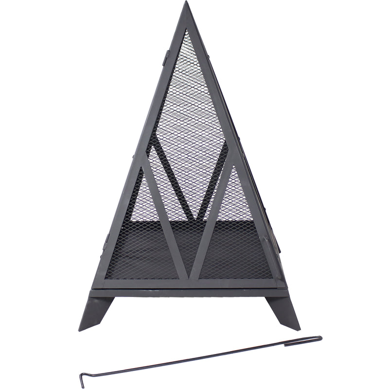 Sunnydaze Majestic Pyramid Heavy-Duty Steel Outdoor Fire Pit