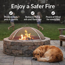 Sunnydaze Round Stainless Steel Fire Pit Spark Screen