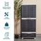 Sunnydaze 3-Shelf Plastic Lockable Storage Cabinet - 57.5" - Charcoal w/ Gray Trim