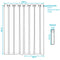 Dimension image for indoor/outdoor set of two curtains