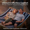 Sunnydaze 2-Person Quilted Fabric Double Hammock with Pillow