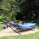 Sunnydaze Deluxe American Style Mayan Hammock & 15' Hammock Stand