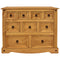 Sunnydaze 9-Drawer Rustic Chest of Drawers - Light Brown - 39.75" W