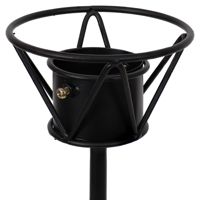 Sunnydaze Simple Steel Gazing Globe Stand - Black