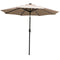 Sunnydaze Solar Powered LED Lighted Patio Umbrella with Tilt & Crank, 9 Foot