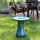 Sunnydaze Glazed Ceramic Outdoor Bird Bath - 18"