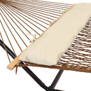 Sunnydaze 2-Person Polyester Rope Hammock with 15' Stand - Brown