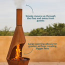 Sunnydaze 6' Wood-Burning Chiminea Fire Pit with Grill Grate - Rustic