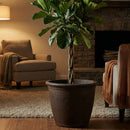Sunnydaze Anjelica Polyresin Large Round Outdoor Planter
