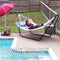 Sunnydaze 2-Person Quilted Fabric Double Hammock with Pillow
