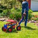 Sunnydaze Rolling Garden Cart with Steering Handle and Swivel Seat