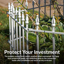 Sunnydaze Roman Garden Border Fence Set