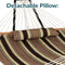 Sunnydaze 2-Person Quilted Fabric Double Hammock with Pillow