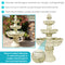 Sunnydaze 3-Tier Pineapple Garden Fountain - White - 51" H