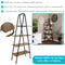 Sunnydaze 4-Tier Industrial Ladder Shelf - Brown