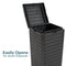 Sunnydaze Patio Trash Can with Lid