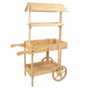 Sunnydaze Country Market Flower Cart Display Stand - 49.25” H