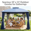 Sunnydaze 10' x13' Gazebo with Screens and Privacy Walls
