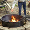 Sunnydaze 36" Metal Campfire Ring with Rotating Detachable Cooking Grate - Steel