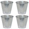 Sunnydaze Galvanized Steel Buckets with Hexagon Pattern - Set of 4