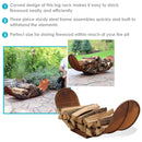 Sunnydaze 4' Rustic Outdoor Curved Firewood Log Rack