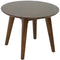 Sunnydaze Cosmo Round Coffee Table - Dark Walnut